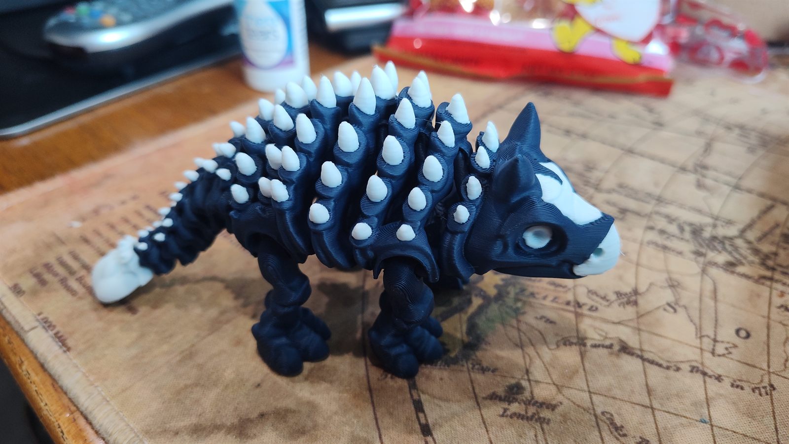 A printed dinosaur figure