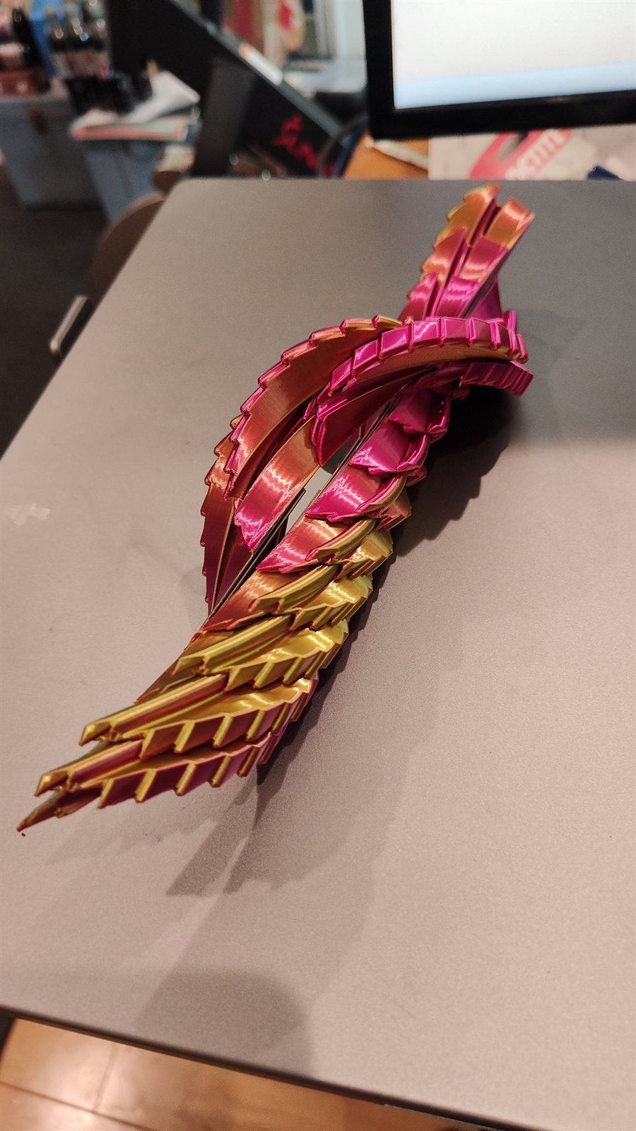 Another view of the printed dragon egg