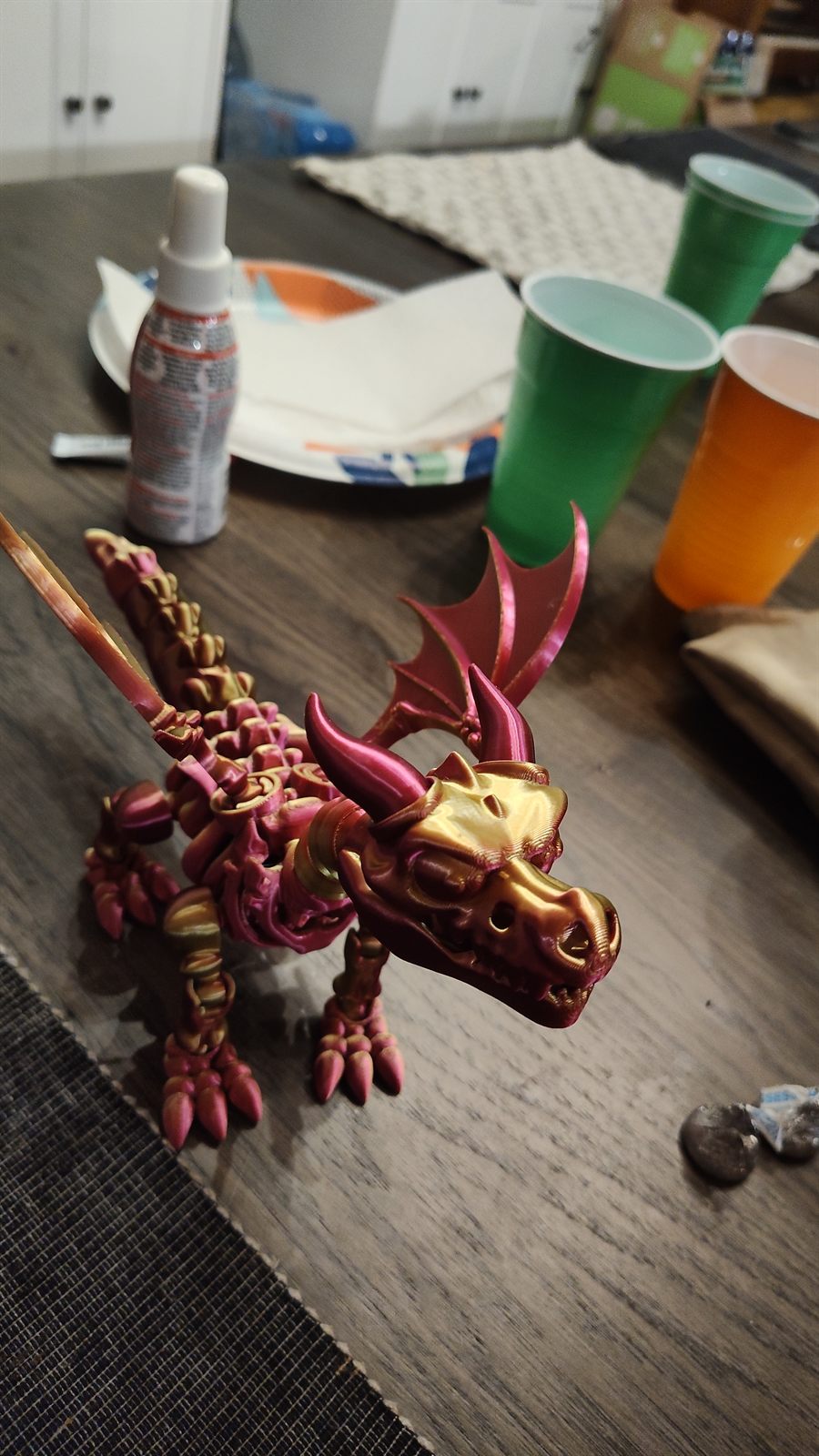 A printed dragon figure