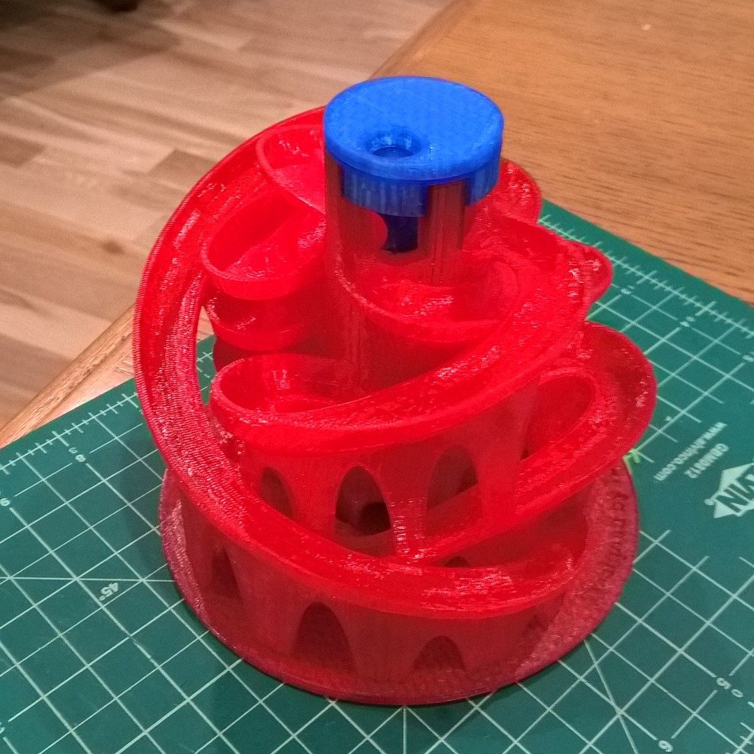 A printed marble track / marble run