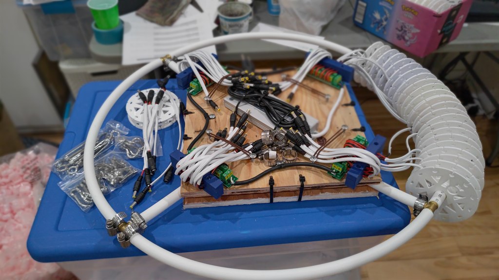 Neatly organized pigtails and platform wiring