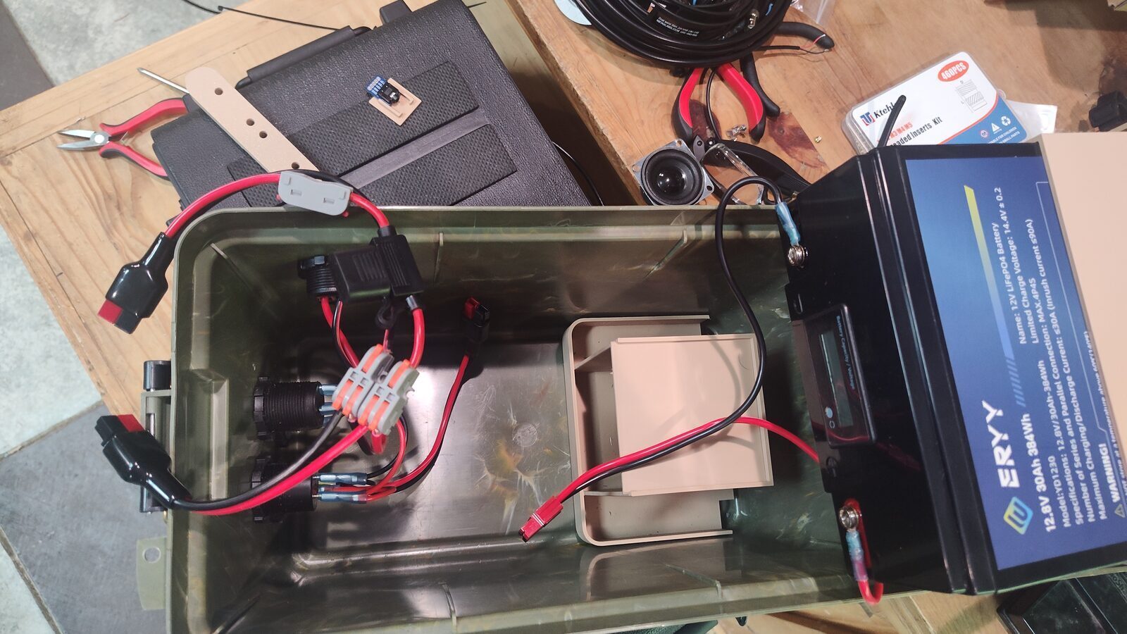 Battery box wiring and Powerpole connections