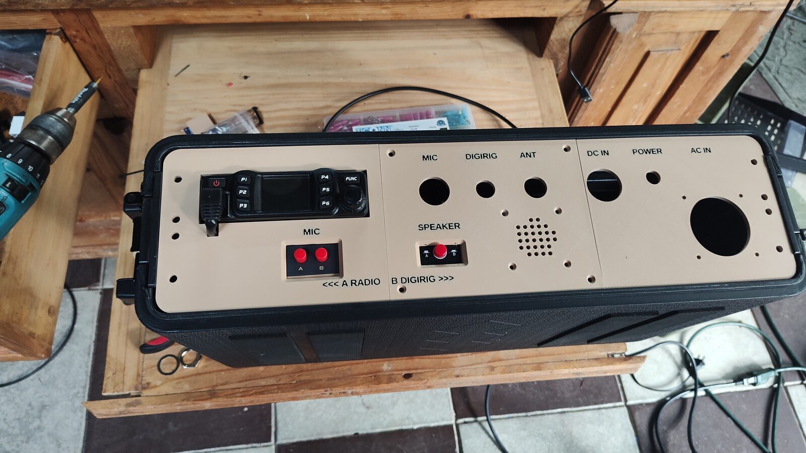 Final faceplate test fit in the radio hardcase